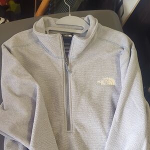 The North Face Men's Light Gray Zip-Up Sweater